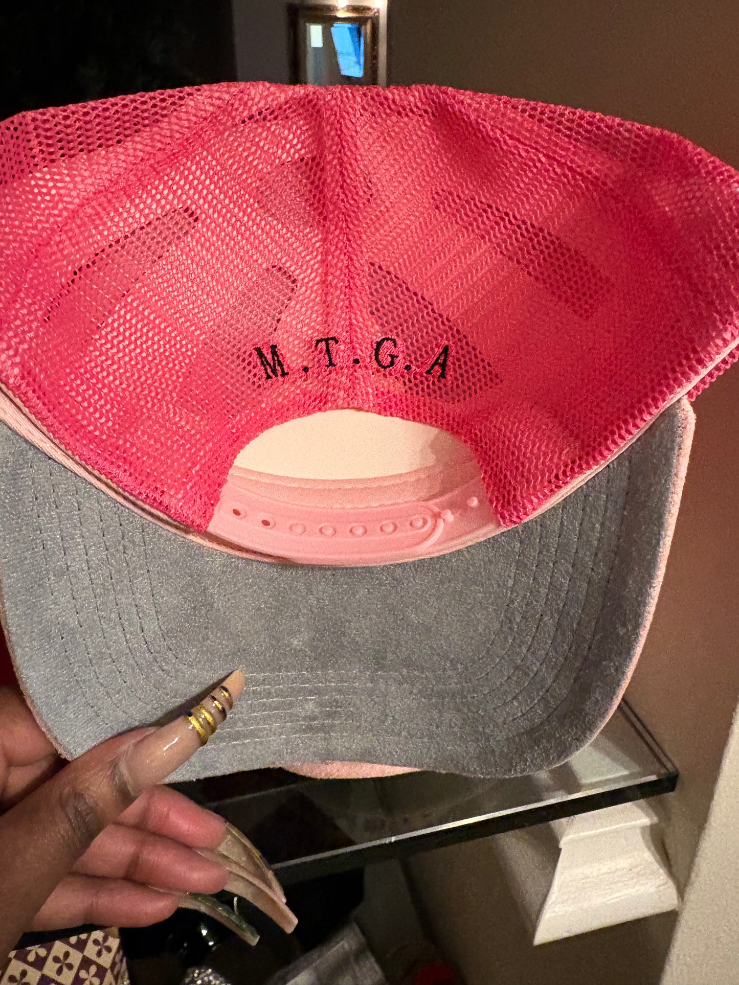 So Icy n Pink Gemstones Trucker