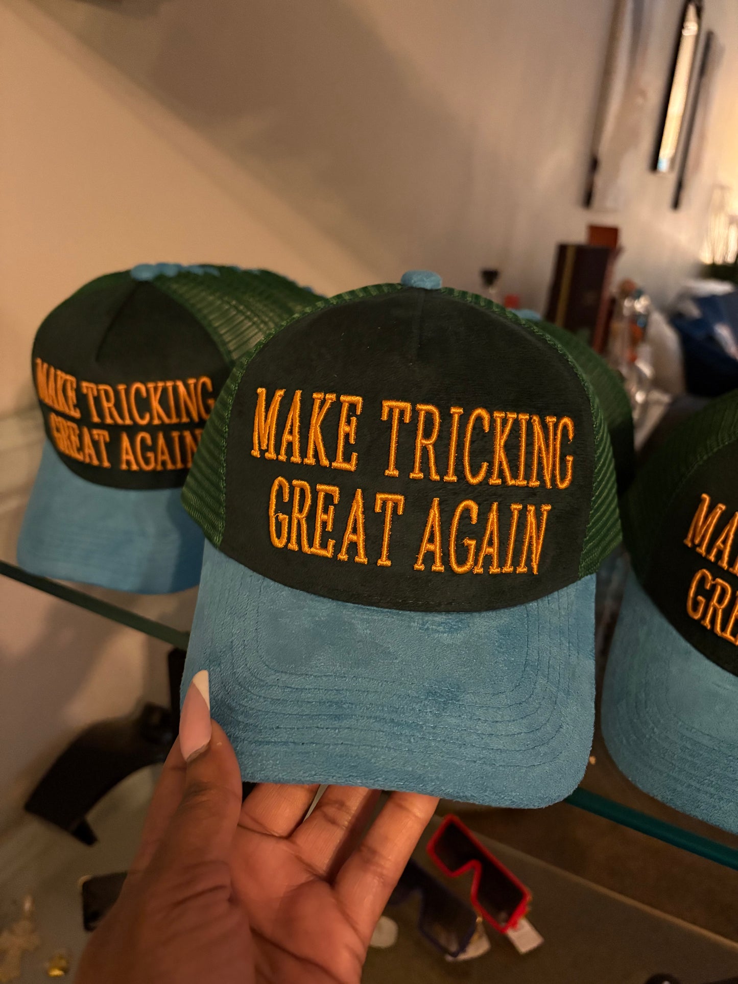 Tricolor Fan Favorite Green Trucker